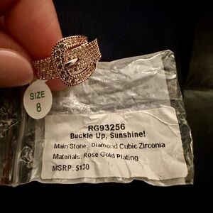 Bomb Party Buckle Size 8 Ring - Buckle Up, Sunshine!